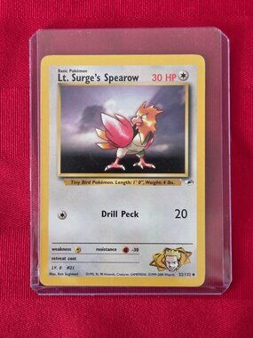 2000, POKEMON, LT. SURGE'S SPEAROW CARD!!!
